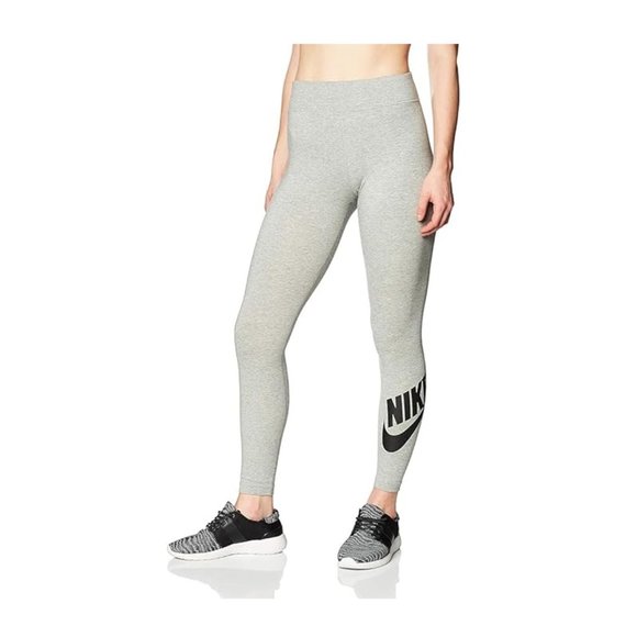 NWoT Nike Women's Futura Dri-Fit Athletic Leggings Heather Gray Size M $65 EE063 - Picture 1 of 3